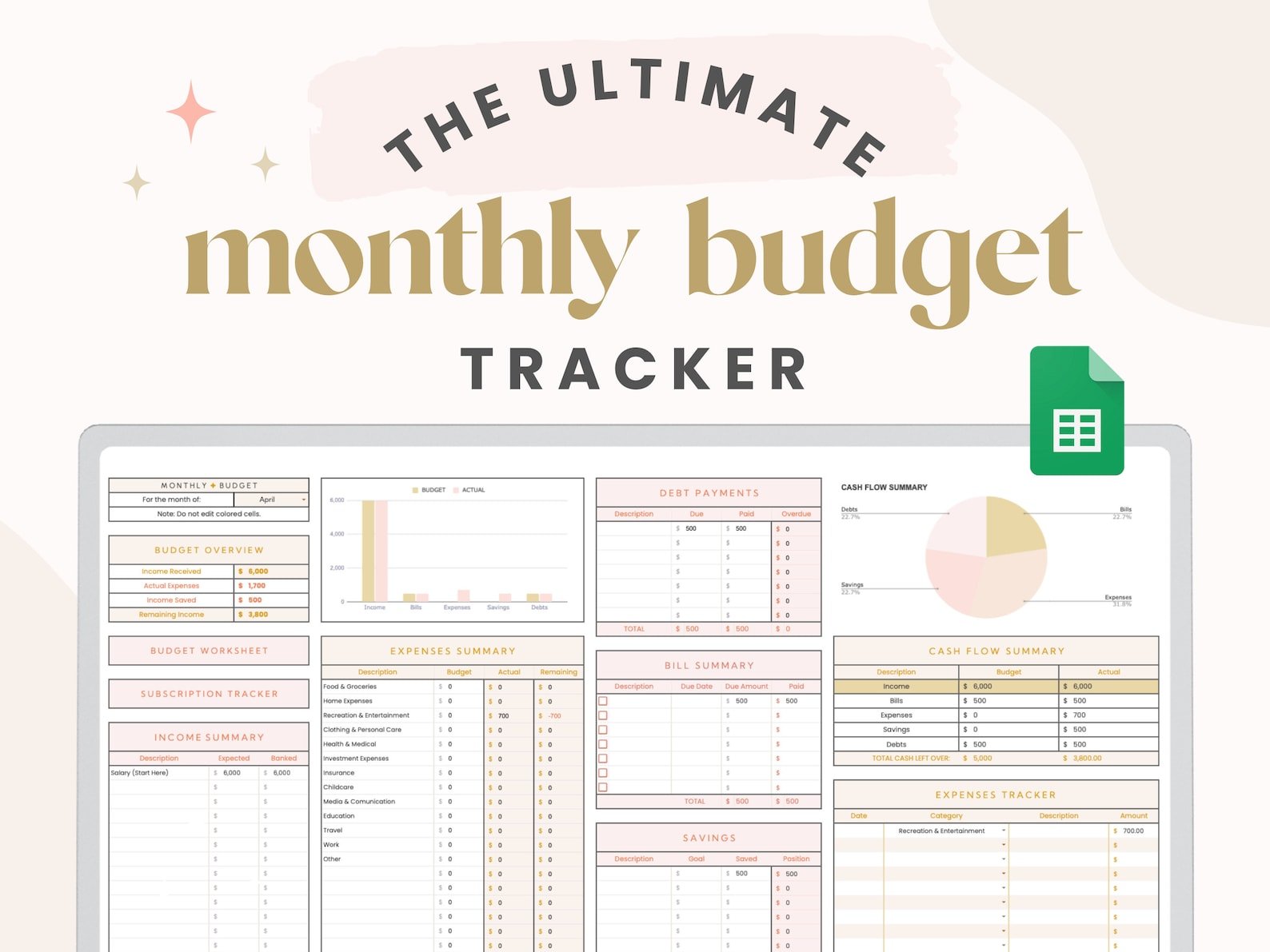 Pastel Pink Monthly Budget Spreadsheet For Google Sheets Career Creative pastel-pink-monthly-budget-spreadsheet-for-google-sheets-career-creative