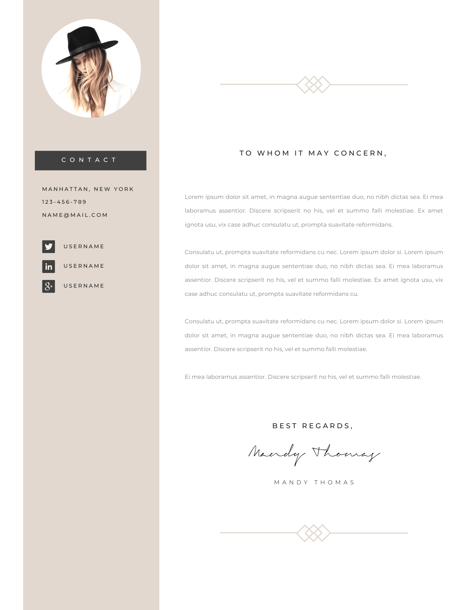 Boho Resume Template for Canva - Career Creative