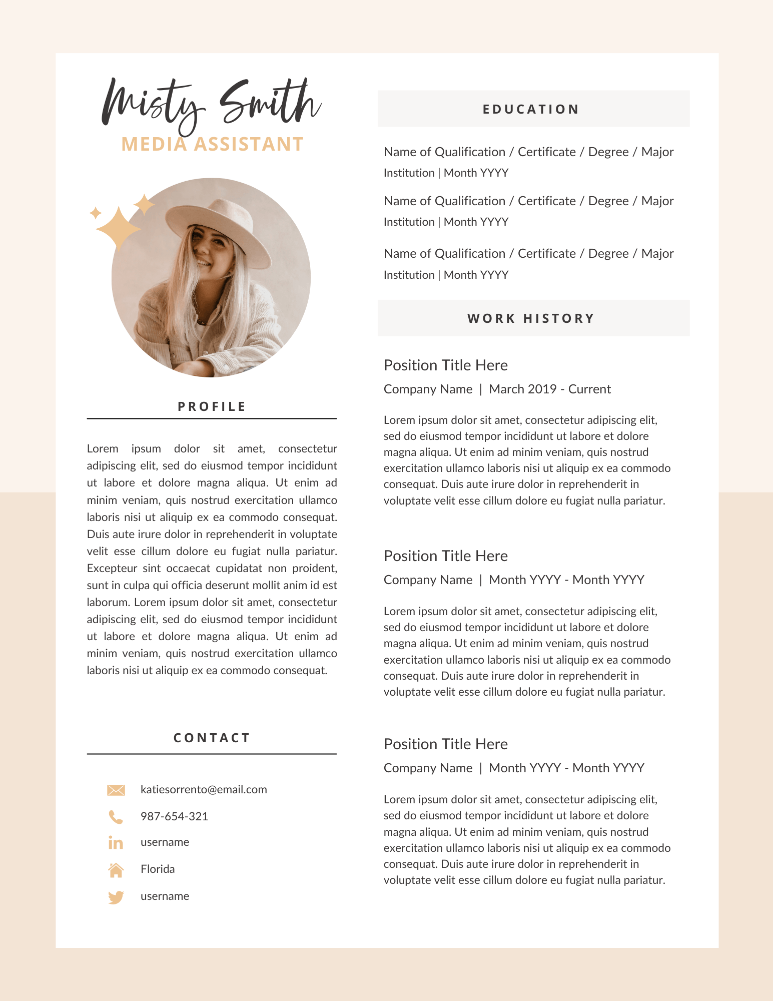 Bright Sunshine Resume Template for Canva - Career Creative