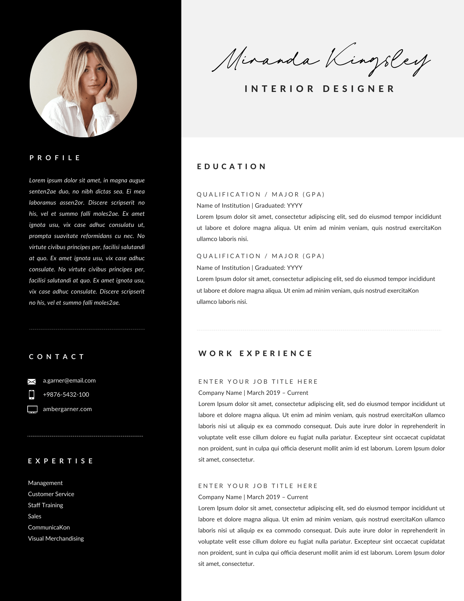 Modern Muse Resume Template for Canva - Career Creative