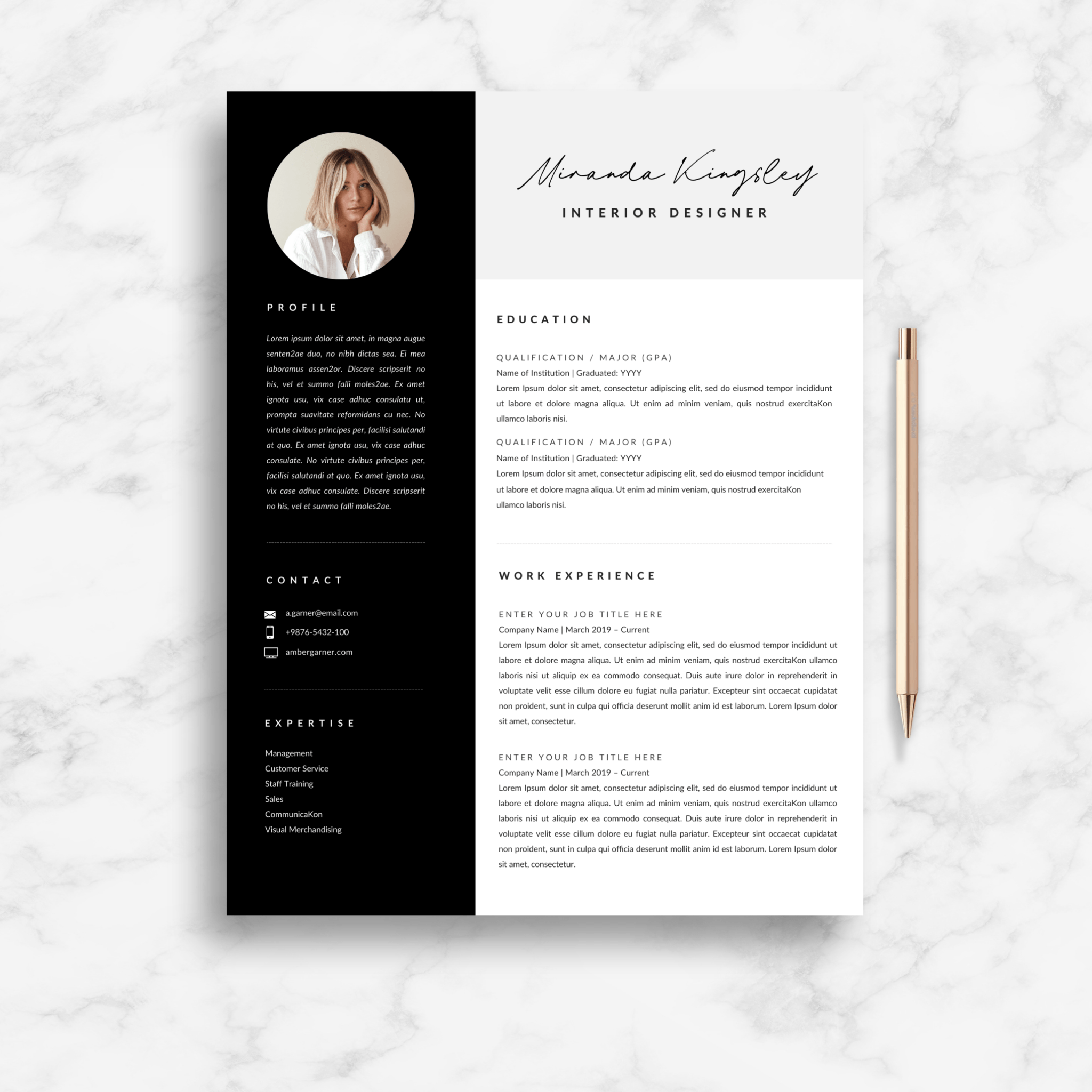 Modern Muse Resume Template for Canva - Career Creative