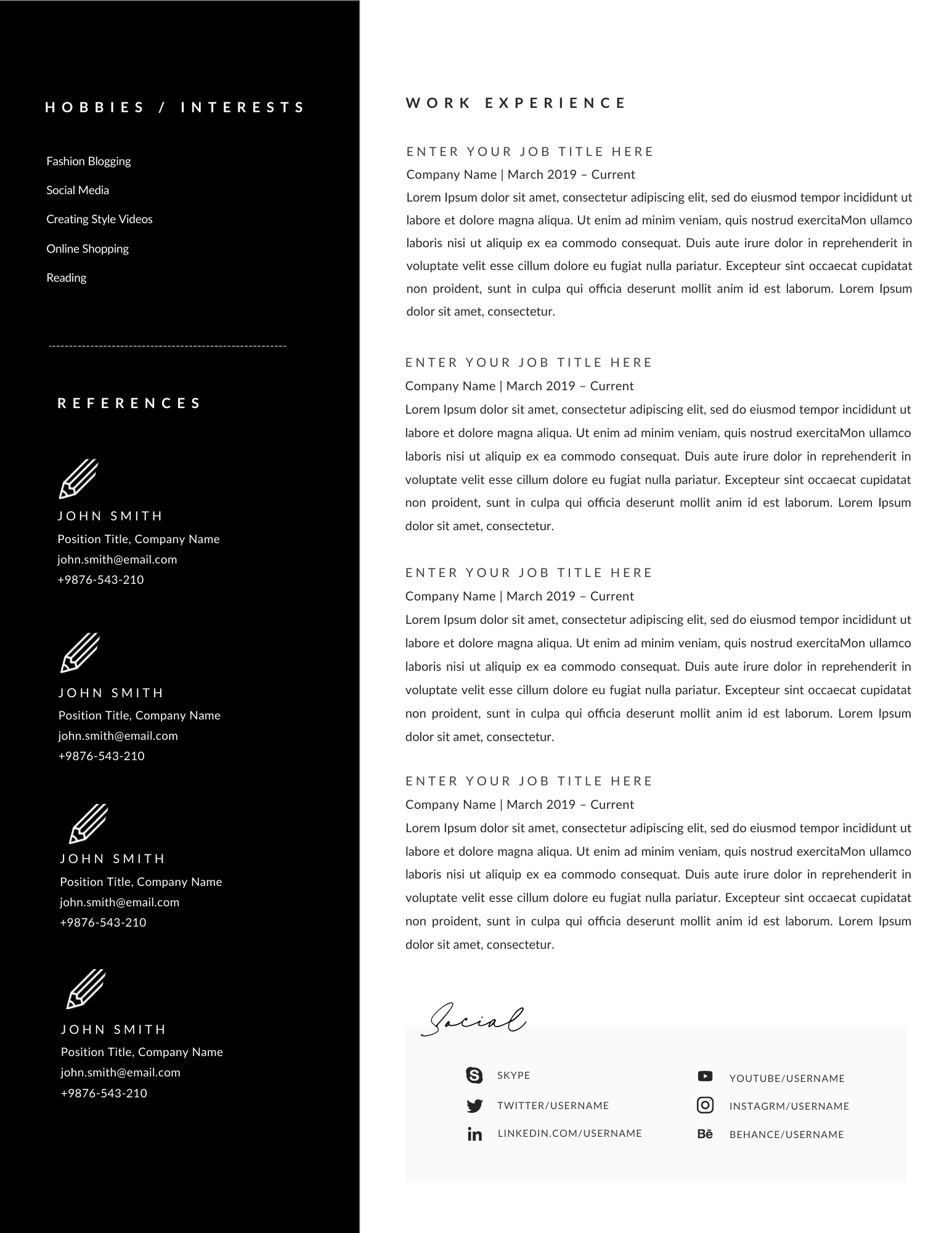 Modern Muse Resume Template for Canva - Career Creative