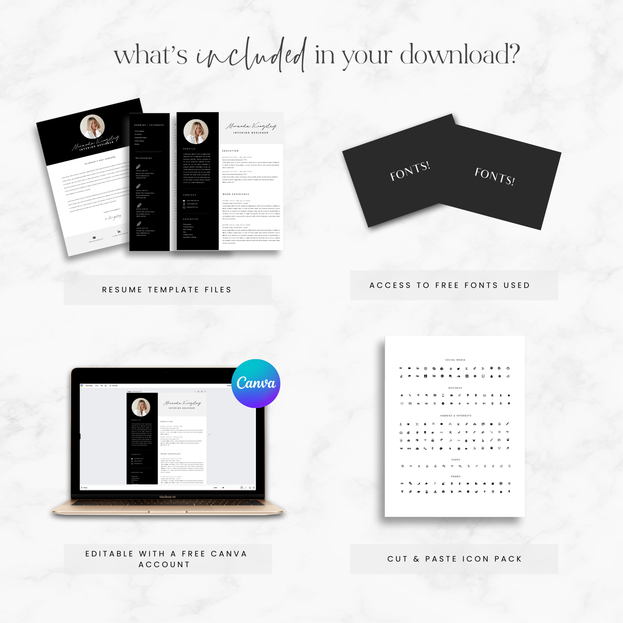 Modern Muse Resume Template for Canva - Career Creative