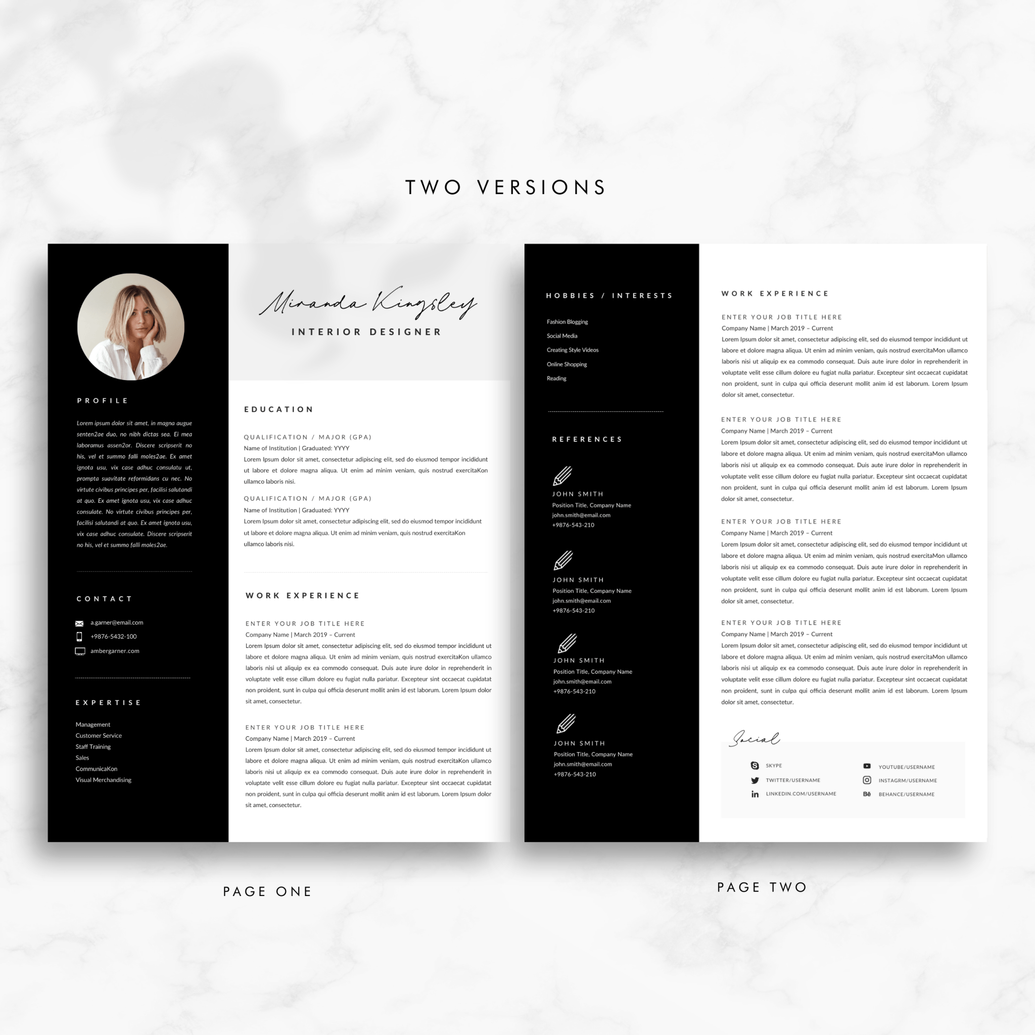 Modern Muse Resume Template for Canva - Career Creative