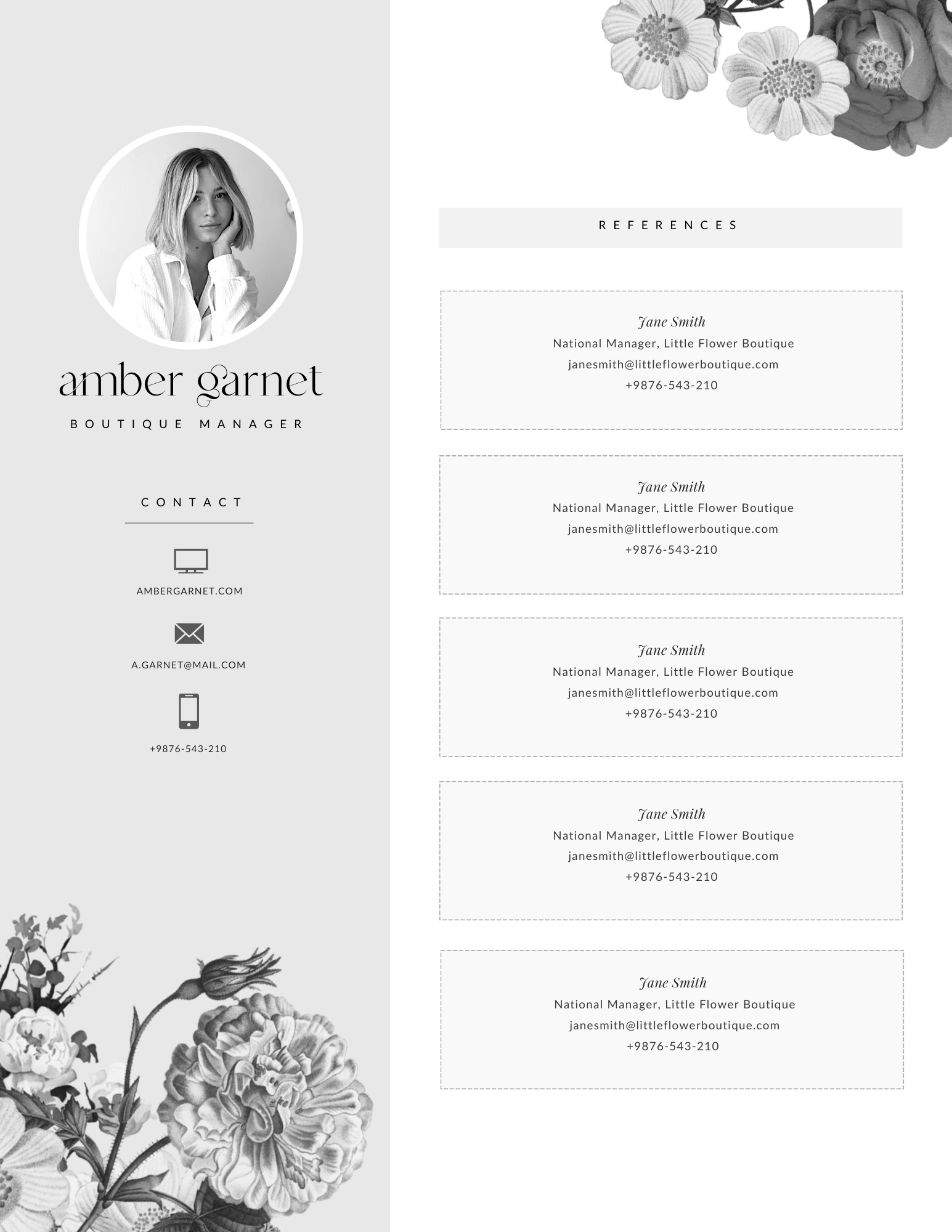 Pretty Resume Template for Canva - Career Creative