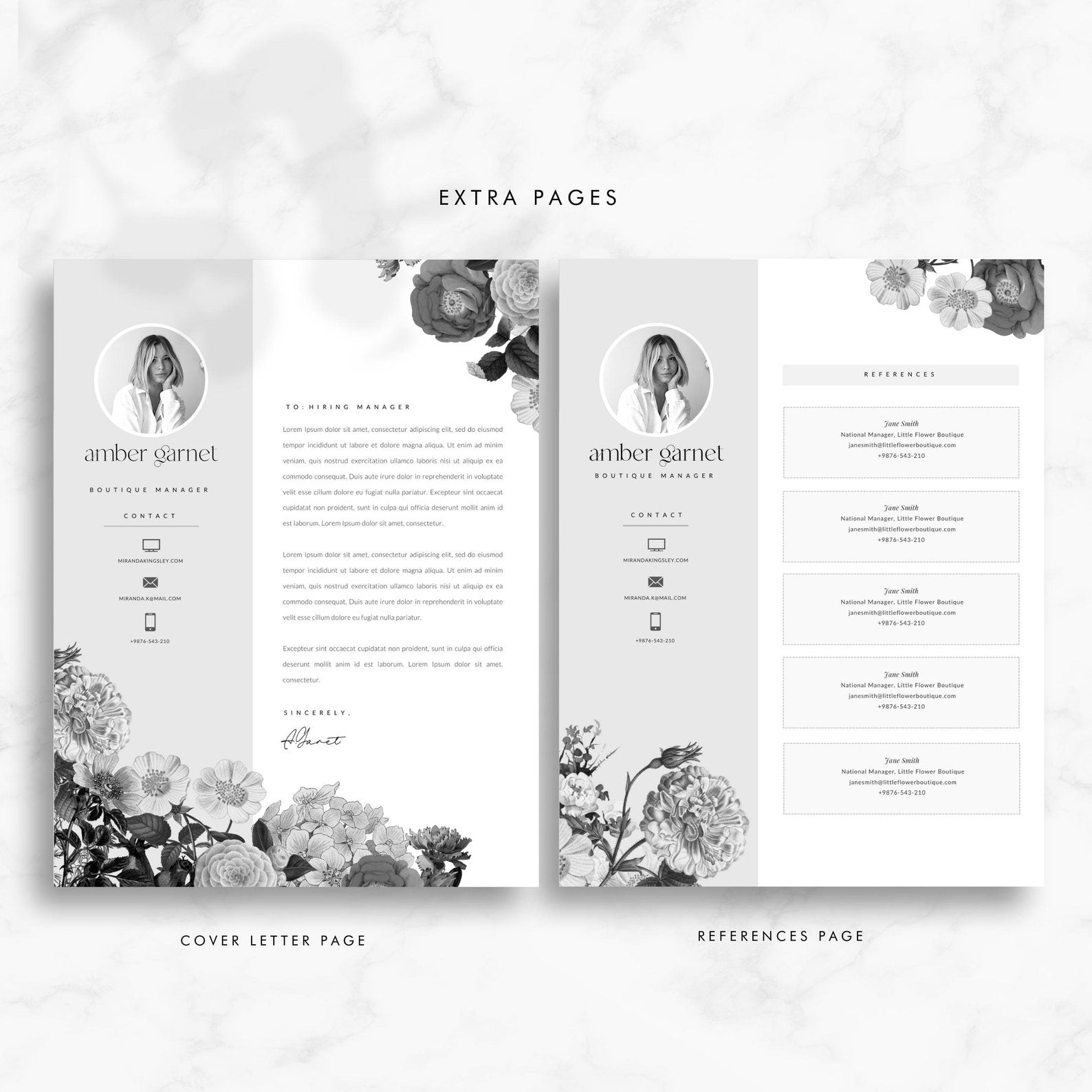 Pretty Resume Template for Canva - Career Creative